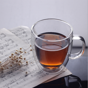 12oz Double Wall Coffee Mug Glasses - With Handle
