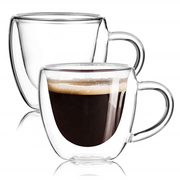 Espresso Double Wall Glasses - With Handle