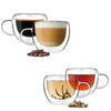 5oz Double Wall Coffee Mug Glasses - With Handle